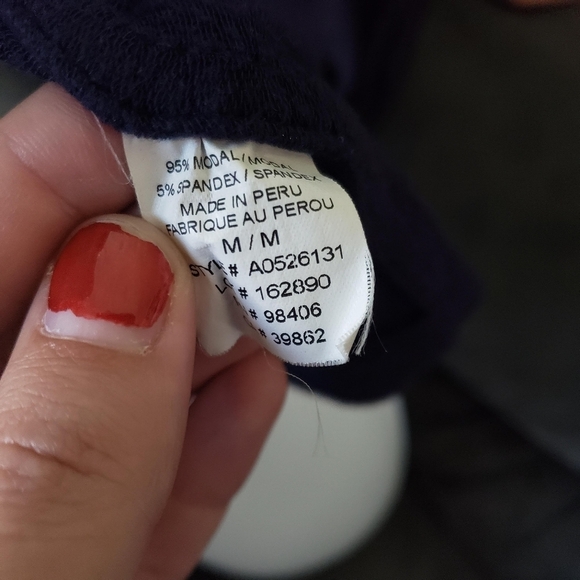 Theory Medium Navy Blue Draped Front Cardigan Quarter Sleeve Soft Cozy Sweater - Picture 8 of 8